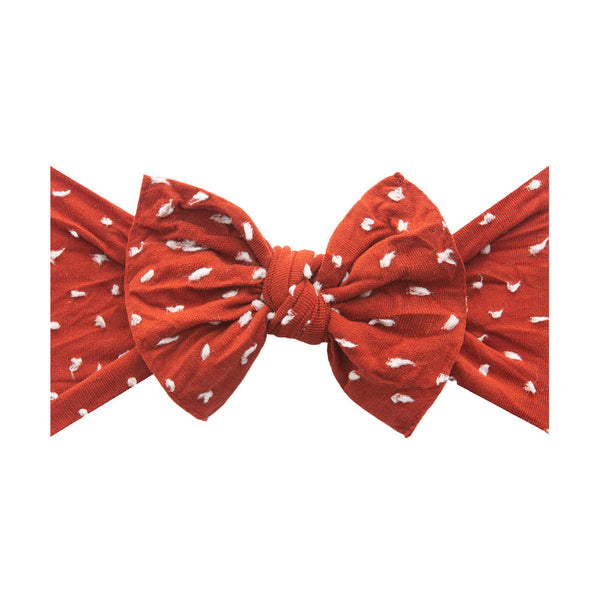 patterned-shabby-knot-sienna-dot Baby Bling Bows clips headbands - Sophia's StylePATTERNED SHABBY KNOT-